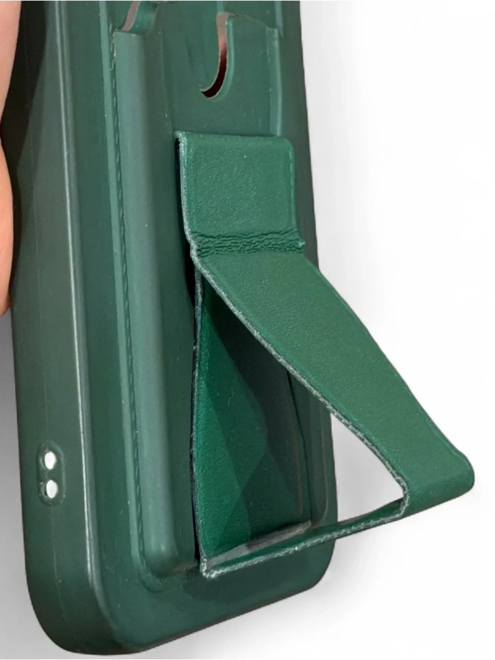 iPhone 14 Pro Max Green Phone Case with Card Holder & Built-In Stand